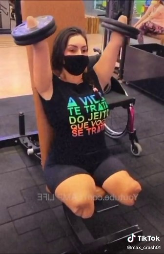 Amputee Lady Working Out with Stumps - Inspiring Exercise Video