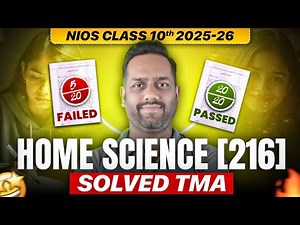NIOS Home Science Class 10 TMA Solved April 2026 | NIOS Home Science Important Questions