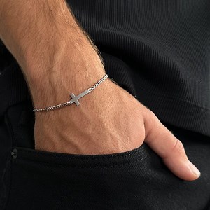 Men's Cross Bracelet, Religious Bracelet, Christian Bracelet, Catholic Bracelet, Men's Jewelry, Christian Gift,religious Gift,christmas Gift - Etsy