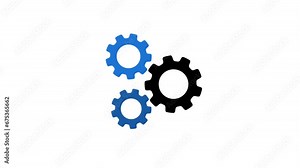 Cogwheel rotating animation. gear wheel icon, mechanism concept animation. k1_1911