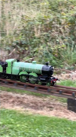 MINIATURE LBSC ATLANTIC STEAM #LOCOMOTIVE ROUNDING THE BEND! 🚂 #MiniatureRailway #ModelEngineering
