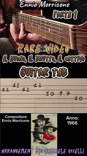 Il buono, il brutto, il cattivo. Ennio Morricone "Tutorial chitarra" (TAB parte1) #tutorialchitarra
