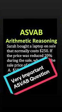 ASVAB Math Question Review. #studytok #maths #asvab
