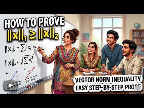 How to Prove $\\|x\\|_1 \\ge \\|x\\|_2$ | Vector Norm Inequality Proof