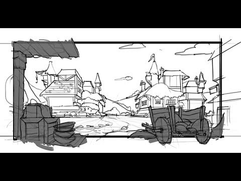 Environment Design 101- Creating a Thumbnail Sketch From a Silhouette Design