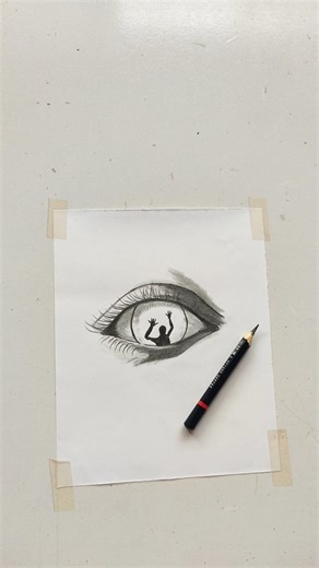 Human Eye Drawing #drawing #youtubeshorts #shorts