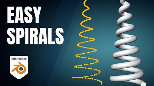 How to Create Curve Spirals With Blender, The Easy Way
