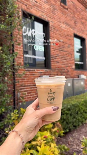 Tampa’s 1st inclusive coffee shop for people of ALL abilities ☕️❤️ I love the mission behind @coffeeunitingpeople! They hire people with and without disabilities to work together in an inclusive workplace. CUP is about inclusion & opportunity for everyone! Each coffee ordered really makes an impact and supports meaningful jobs. As @coffeeunitingpeople says…“We filter our coffee, not our people.” 🫶🏼 CUP locations and more coming soon: 📍 802 E Whiting St (pictured) 📍 3408 S Dale Mabry Hwy 📍 4