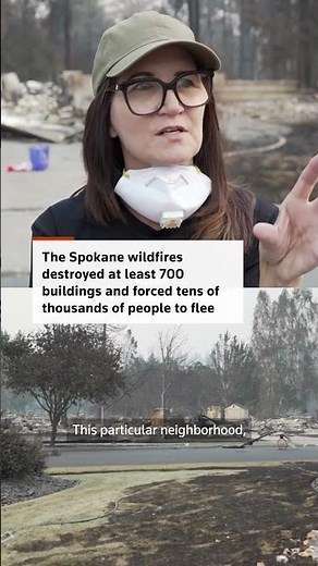Washington family returns to wildfire-destroyed home