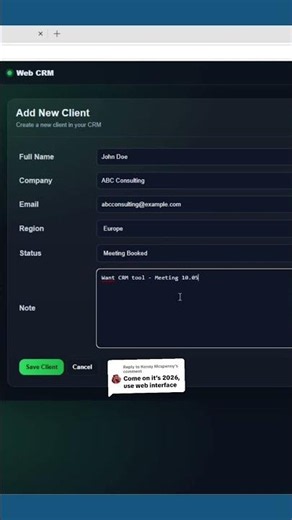 The CRM I built for freelancers 🛠️ #clientos #automation