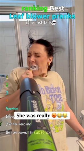 Ranking best leaf blower pranks moments (the last one😭)