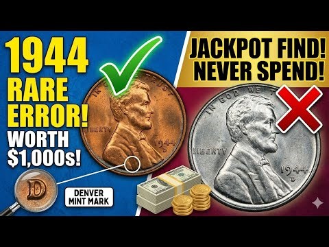 Most Valuable 1944 Wheat Pennies Worth Thousands (RARE Error Coins!)