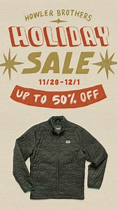 Outerwear that carries you through the chilly season is now discounted up to $75 off during our Holiday Sale! Don’t miss this sweet deal on select vests, jackets and parkas. | Howler Brothers