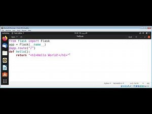 Create and Run a Simple Hello World Flask Application