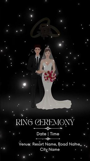 Aesthetic Wedding Invitation Canva Template - Create Romantic Invites - GG2168