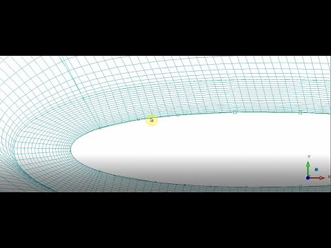 2D Mesh around airfoil NACA0012 ICEMCFD