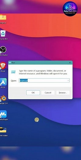 How To Open Network Connections Using Run Command | NCPA.CPL Tutorial 🌐