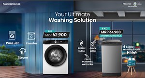 Laundry is now more convenient with Hisense Washing Machine. Grab yours now from 8KG, 9KG, 10.5KG capacity of Front Loading & Top Loading Washing Machine. Visit Fair Electronics Smart Plaza today and enjoy: - Free Ariel washing liquid - 0% EMI - Shohoj Kisti Shubidha - Free delivery & Installation. To Visit, click here: https://hisense.com.bd/Smart_Plaza_Outlet_list/ Hisense also offers- 12-Year Inverter Motor Warranty 2-Year Spare Parts Warranty 2-Year Free Service. Don't miss out on this fanta
