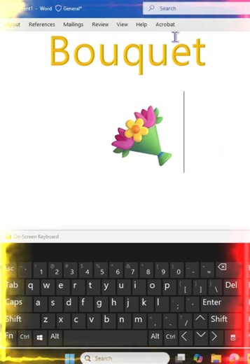 Bouquet unicode #shorts #words #word# #wordforbeginners #exceltricks #viral #viralvideo#shortsvideo