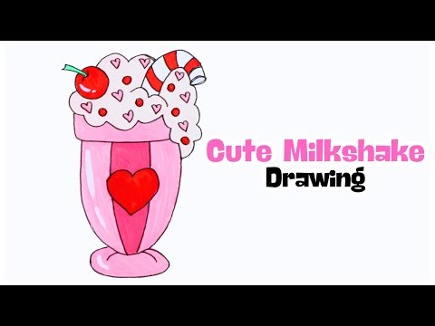 How to Draw a Cute Valentine’s Milkshake | Easy Marker Art Tutorial