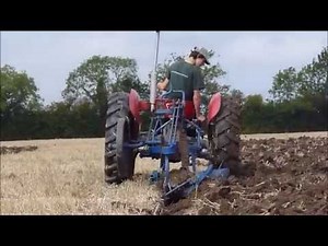 Massey Ferguson 35 ploughing with a Ransomes TS 59 J 2 furrow.