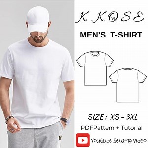 Men's T-shirt Sewing Pattern: XS-3XL, Easy Beginner Project (PDF Pattern) - Etsy