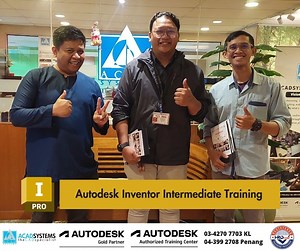 Autodesk Inventor Intermediate Training Thank you to the engineers who came from HICOM Group and chose ACAD Systems as their training center to improve their skills in Inventor which fits their daily working jobs. Hope you improve productivity and save time on your projects. ❓Are you interested in any Autodesk training programs, such as AutoCAD, Inventor, or 3ds Max? We offer a wide range of training options to suit your needs! Connect with us: 📞 Call us at 03-4270 7703 (KL) | 04-399 2708 (PENA