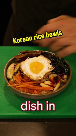 Delicious Korean Rice Bowl Recipe with Beef Strips and Veggies