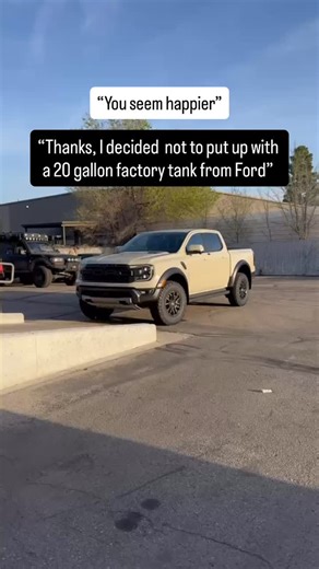 Long Range America on Instagram: "Upgrade your range without compromising clearance. Our 35-gallon replacement tank for the 2023–2025 Ford Ranger Raptor gives you 1.8x more fuel capacity while keeping the factory fill point and full compatibility with your stock setup. No need to relocate the spare. No guesswork on fitment. Just more miles, fewer stops, and a setup that’s ready to go the distance. Available now at longrangeamerica.com ⛽️"