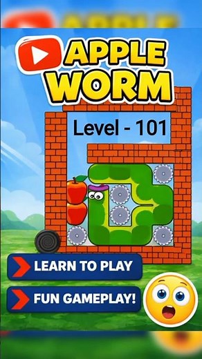 hard level 101 😱😱 apple worm 🍎🐍