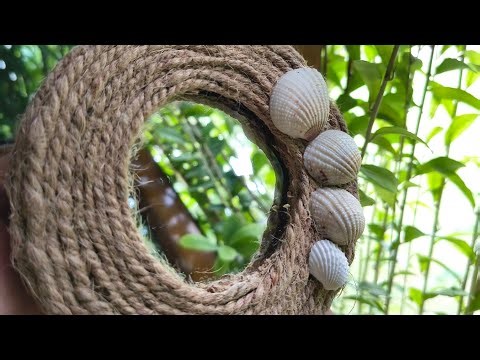 DIY Rope & Shell Mirror🪞😍💗 | Easy Home Decor Idea | Aesthetic Wall Hanging