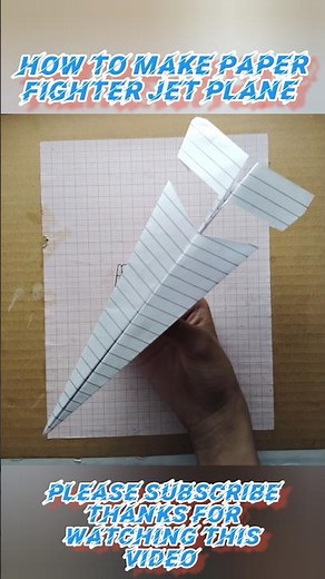 How to make a paper airplane jet.