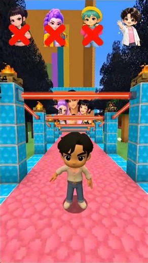 KPop Demon Hunters VS Laser part.1🧐 #minecraft #kpop