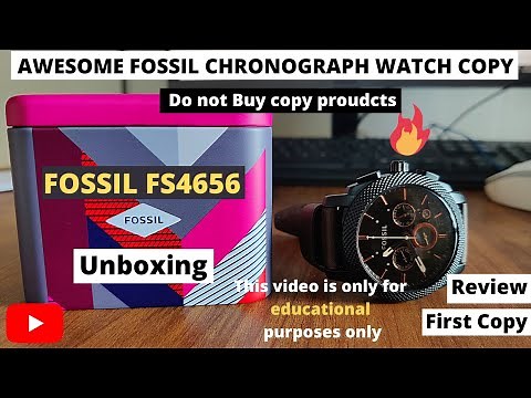 Fossil Chronograph watch first copy at cheap price | Fossil FS4656 first copy |Unboxing & First look