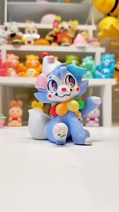 the clown aesthetic is so fun and colorful and addicting 🤡🌈 also shoutout to spellcasting for the best clown beats 🎶 #furry #fursona #clowncore #polymerclay #clay | Awpawcalypse