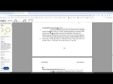 SciFinder PatentPak Interactive Walkthrough