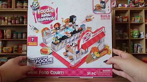 Foodie Mini Brands Food Court unboxing and assembling