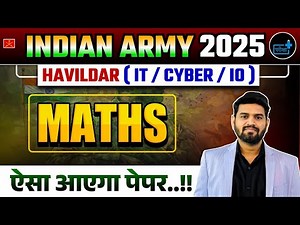 Indian Army Havildar 2025 | Maths Based On Exam Pattern IT/Cyber/IO | Syllabus, Tricks & Practice 08