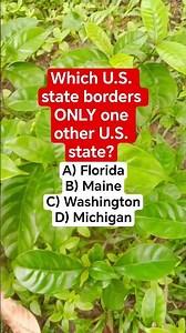 Which U.S. state borders ONLY one other U.S. state?