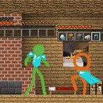 Animation vs. Minecraft - デスクトップ上で行われる棒人間アニメーションシリーズ最新作！「マインクラフト」の世界観でバトル勃発！