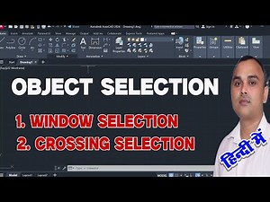 Object Selection Methods in AutoCAD | Window Selection | Crossing Selection | Autocad Tutorial |