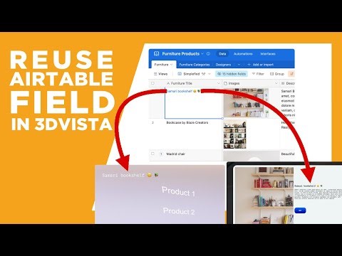 Reuse the same Airtable field in multiple 3DVista Skin components.