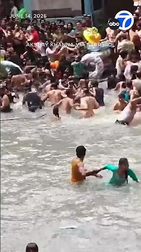 Snake in pool sends swimmers scrambling