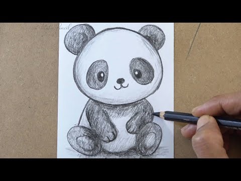How to draw a cute Panda easy | Pencil drawing