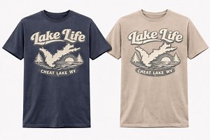 Cheat Lake WV Graphic | Rustic Lake Life T-shirt Design (digital Download) - Etsy