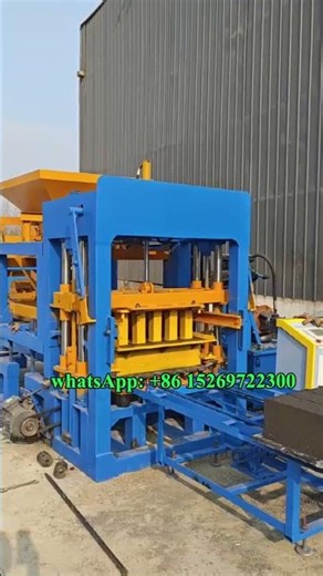 6 Pieces Automatic Hollow Concrete Block Machine #hollowblockmachine #cementblockmakingmachine
