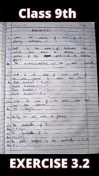 NCERT Class 9th Chapter 3 Coordinate Geometry Exercise 3.2 solution #maths #class9liveclass#ncert