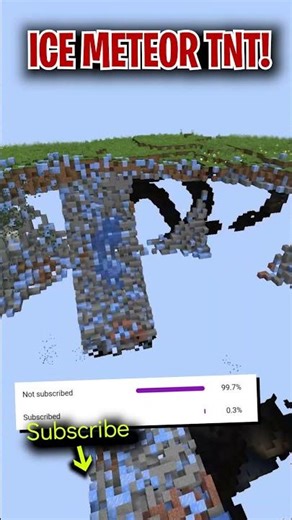 Minecraft NEW ICE Meteor TNT Experiment #shorts