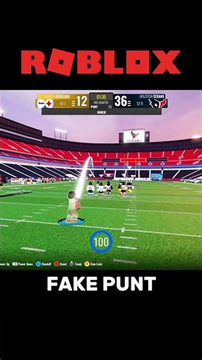 Fake Punt in Roblox Football🏈🔥😂