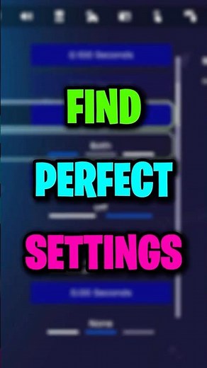FIND THE PERFECT SETTINGS FOR YOU IN FORTNITE IN CHAPTER 7🎯 #fortnite #prosettings #tutorial